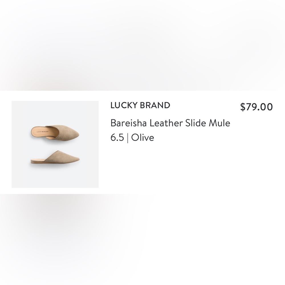 Lucky Brand Bareisha Leather Slide Mule